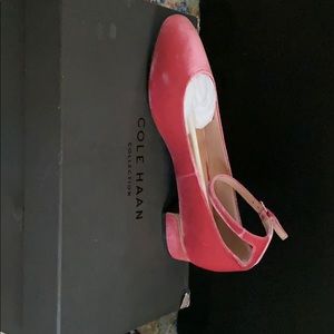 Cole Haan pink velvet ballet shoe